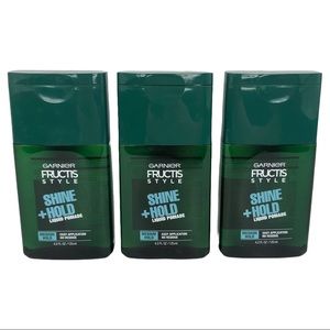 🆕 Garnier Fructis Style Shine + Hold Liquid Pomade Medium Hold 4.2 oz x3